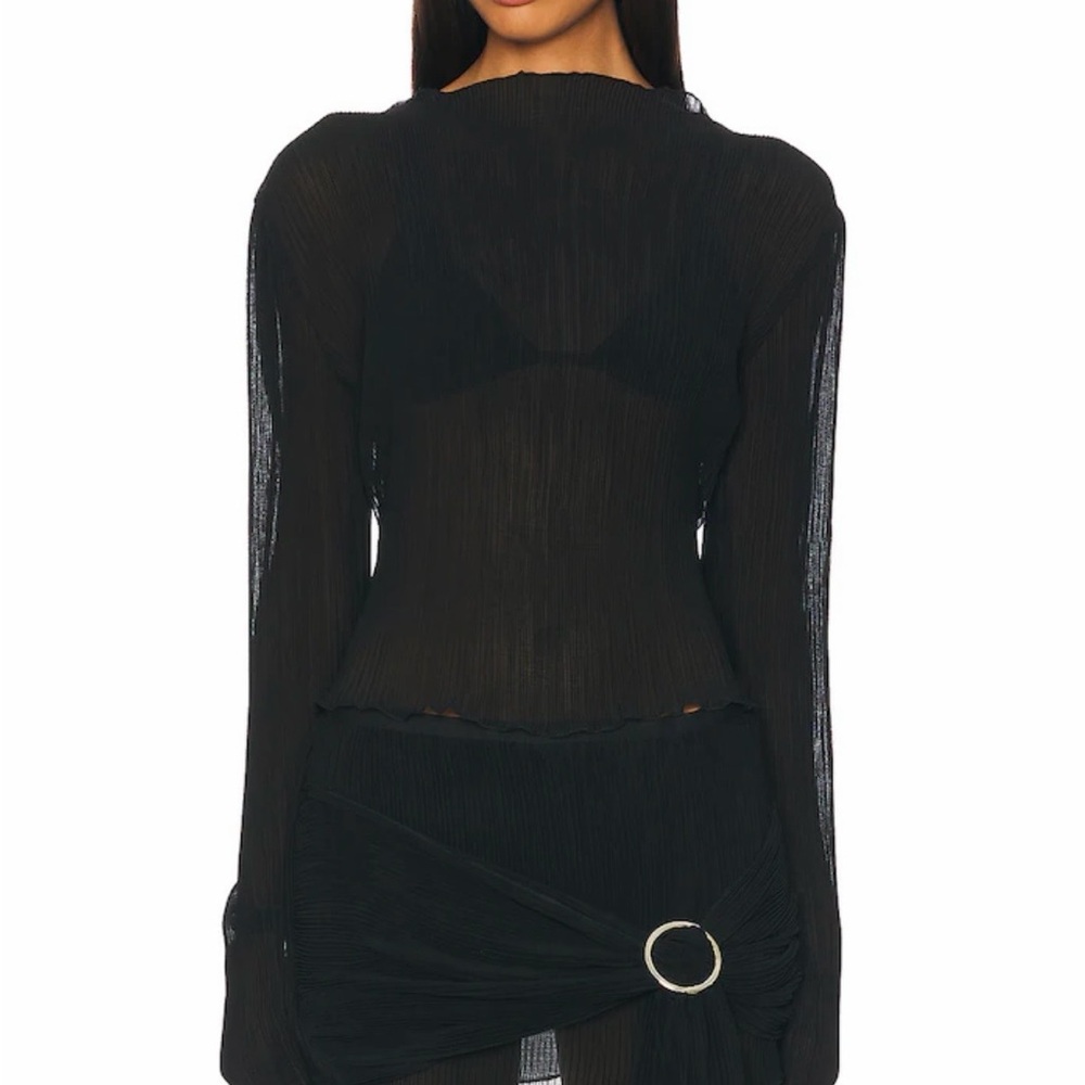 Lioness Black Sheer Blouse